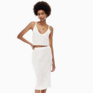 Wilfred black crochet tank (white shown)